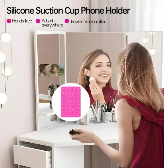 Double Side Silicone Suction Pad Phone Stand Multifunctional Fixture Suction Cup Detachable Hands-free Phone Holder